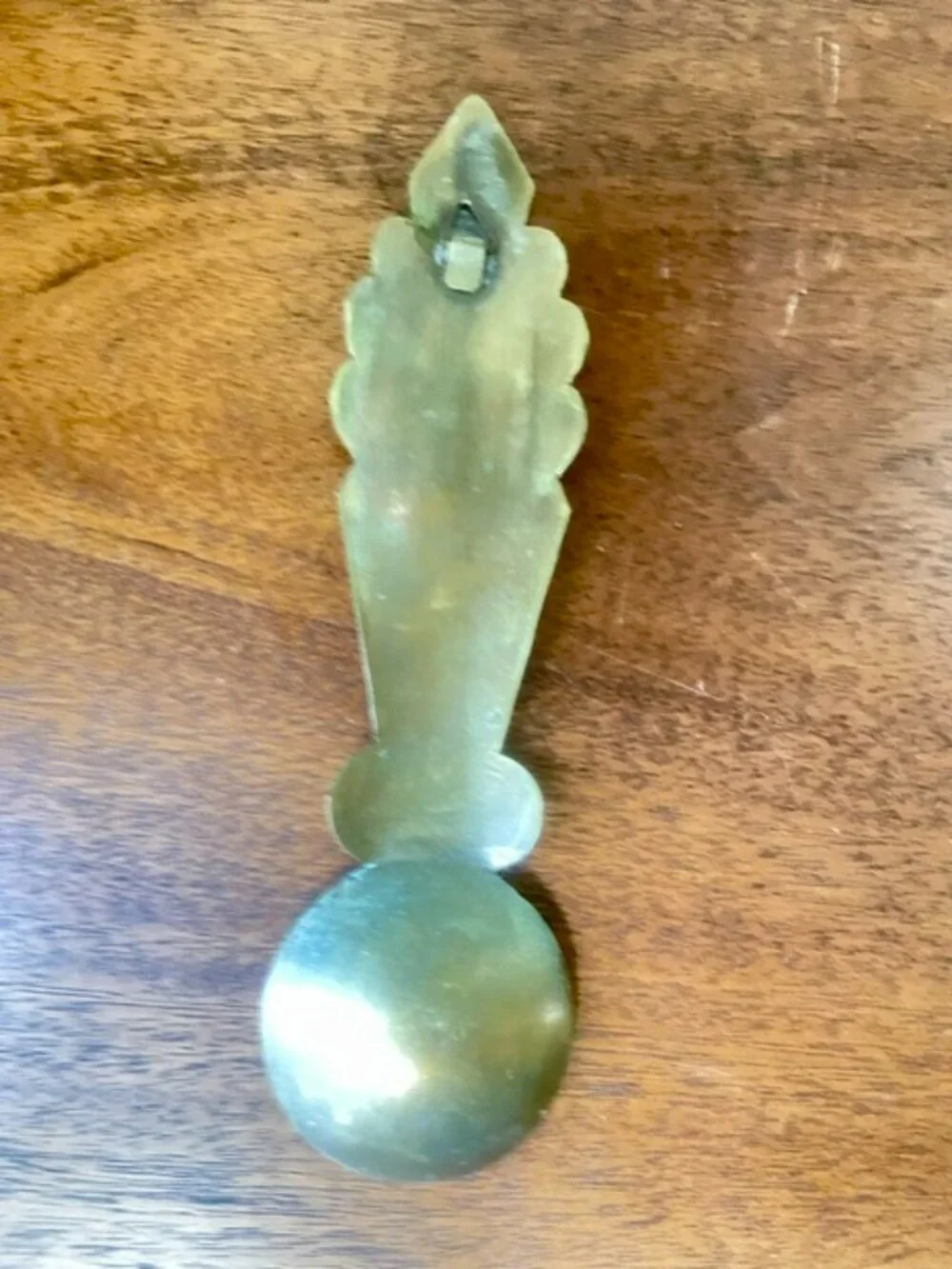Vintage Brass Etched Spoon Boho Old World Kitchen Art Wall Hanging Unique Décor